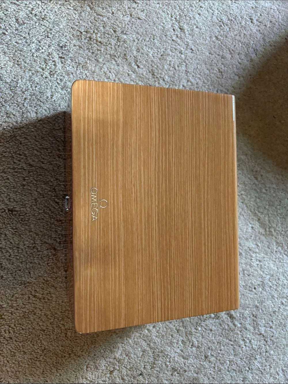 OMEGA Genuine Wooden Watch Presentation Box Case ONLY + Outer Box